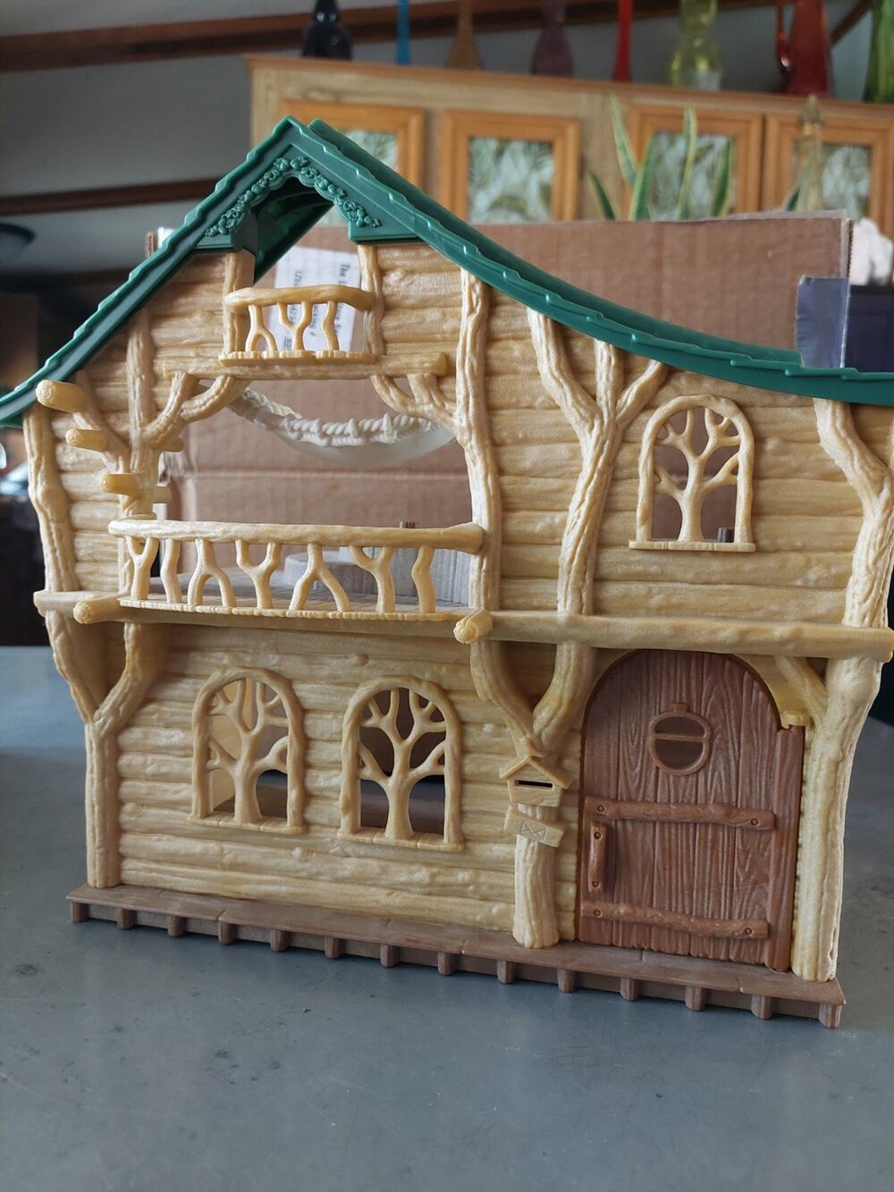 Calico Critters Lakeside Lodge log cabin Building Only Not Complete See Pics